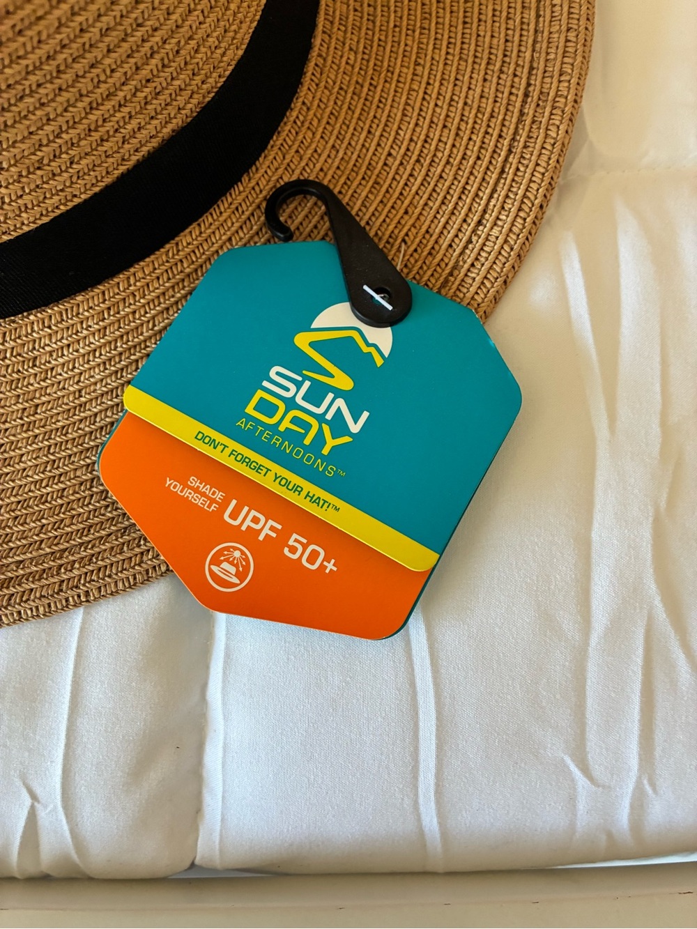 Sunday Straw Sun Hat in Brown with Black Band